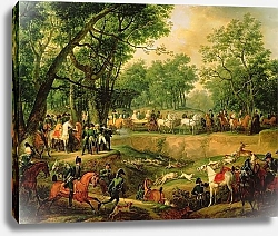 Постер Верне Антуан Napoleon on a hunt in the Compiegne Forest, 1811