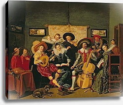 Постер Халс Дирк A Musical Party, c.1625