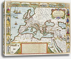 Постер Спид Джон A New Map of the Roman Empire, 1676