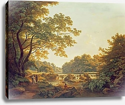 Постер Эшфорд Уильям Figures by a weir on the River Clodiagh at Charleville Forest, County Offaly, 1801