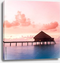 Постер Закат на Мальдивских островах