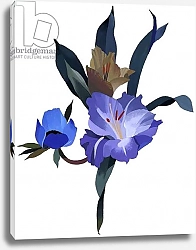 Постер Хируёки Исутзу (совр) blue flowers