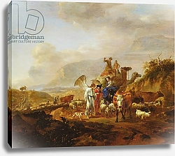 Постер Берхем Николас The Return of Tobias, c.1670-80
