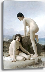 Постер Бугеро Вильям (Adolphe-William Bouguereau) Две купальщицы
