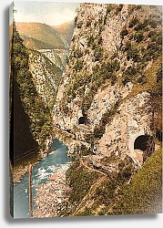 Постер Италия. Река в горах
