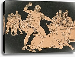 Постер Пинелли Бартоломео Entellus killing the Bull