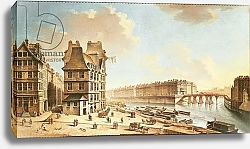 Постер Рагуне Николя The Ile Saint-Louis from the Place de Greve, c.1757