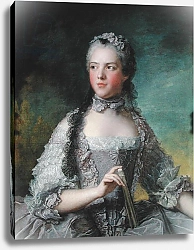 Постер Натье Жан-Марк Portrait of Adelaide de France with a Fan, 1749