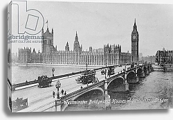 Постер Неизвестен Westminster Bridge and the Houses of Parliament, c.1902