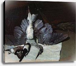 Постер Сислей Альфред (Alfred Sisley) Still-Life: Heron with Spread Wings, 1867