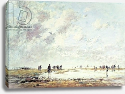 Постер Буден Эжен (Eugene Boudin) Low Tide at Etaples, 1886