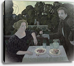 Постер Дени Морис Marthe and Maurice Denis at Dusk, or The Dessert in the Garden, 1897