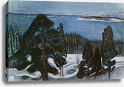 Постер Мунк Эдвард Winter Night, c.1900
