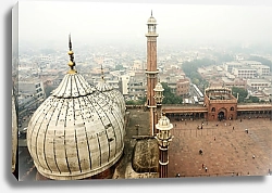 Постер Индия, Дели. Вид с главной мечети
