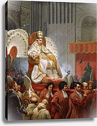 Постер Верне Эмиль Pope Pius VIII in St. Peter's on the Sedia Gestatoria
