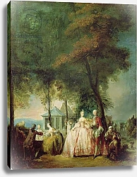 Постер Сан-Обин Габриэль Promenade at Longchamp, c.1760