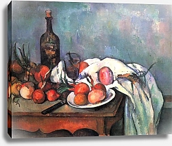 Постер Сезанн Поль (Paul Cezanne) Натюрморт с луком 2