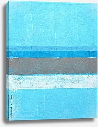 Постер Голубая абстракция с полосами