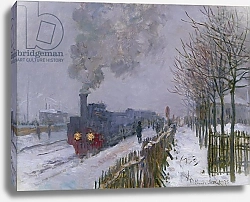Постер Моне Клод (Claude Monet) Train in the Snow or The Locomotive, 1875