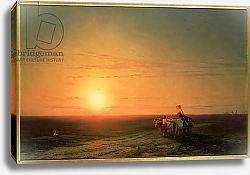 Постер Айвазовский Иван Peasants Returning from the Fields at Sunset, 19th century