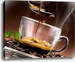 Постер Чашка ароматного крепкого кофе