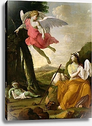 Постер Лесюер Эсташ Hagar and Ishmael Rescued by the Angel, c.1648