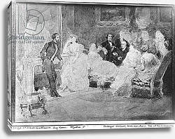 Постер Лами Евген Alfred de Musset Eugene Delacroix and Pierre Antoine Berryer at a society evening, c.1840