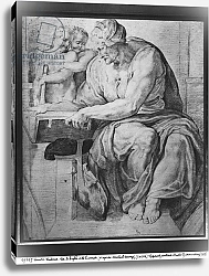 Постер Рубенс Петер (Pieter Paul Rubens) The Cumaean Sibyl, after Michelangelo Buonarroti