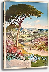 Постер Хьюго Алесси Poster advertising Hyeres, France, 1900