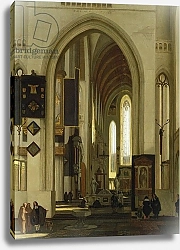 Постер Витте Эмануэль Interior of a Church with Figures, 1685