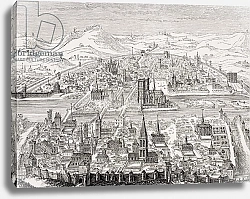 Постер Школа: Французская Perspective View of Paris, by Leonard Gaultier 1607, from 'Le Moyen Age et La Renaissance' 1847