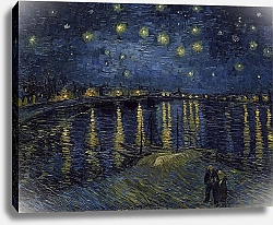 Постер Ван Гог Винсент (Vincent Van Gogh) Звездная ночь над Роной
