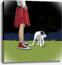 Постер Уэйс Марджори (совр) Girl in Red Skirt, 2008