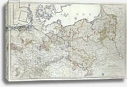 Постер Школа: Немецкая Map of the Prussian States in 1799
