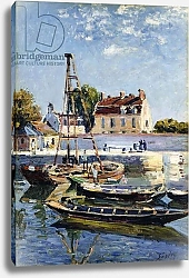 Постер Сислей Альфред (Alfred Sisley) Barges, 1885