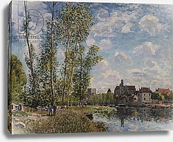 Постер Сислей Альфред (Alfred Sisley) Moret, View of the Loing, Afternoon in May