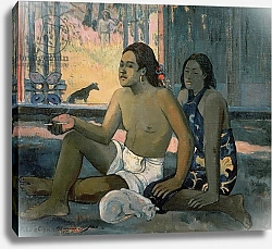 Постер Гоген Поль (Paul Gauguin) Eiaha Ohipa or Tahitians in a Room, 1896 3