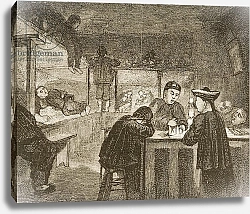 Постер Мэннинг Самуэль (грав) A Chinese Opium den in San Francisco during the 1870s, c.1880