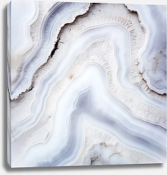 Постер Geode of white agate stone 10