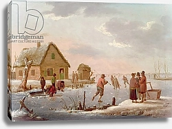 Постер Швейкхарт Генрих Figures Skating in a Winter Landscape