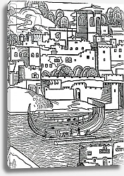 Постер Школа: Английская 19в. Breaming a ship, 1486