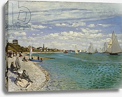 Постер Моне Клод (Claude Monet) Regatta at Sainte-Adresse, 1867