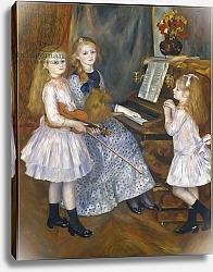 Постер Ренуар Пьер (Pierre-Auguste Renoir) The Daughters of Catulle Mendes at the piano, 1888