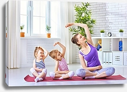 Постер Групповая практика йоги