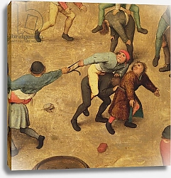 Постер Брейгель Питер Старший Children's Games: detail of children on piggy-back, 1560