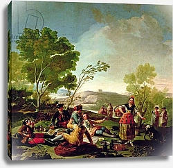 Постер Гойя Франсиско (Francisco de Goya) Meal on the banks of the River Manzanares, 1776