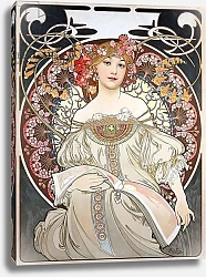 Постер Муха Альфонс Poster by Alphonse Mucha for the calendar of the year 1896 - Calendar illustration by Alphonse Mucha, 1896 - Private collection