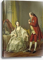 Постер Лоо Луи Portrait of the Marquis de Marigny and his Wife, Marie-Francoise Constance Julie Filleul, 1769