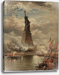 Постер Моран Эдвард The Unveiling of the Statue of Liberty, Enlightening the World, 1886