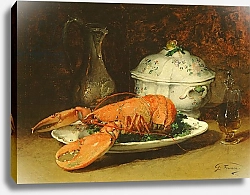 Постер Фойяс Гвильям Still Life with a Lobster and a Soup Tureen